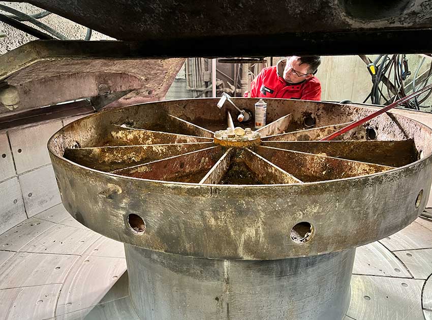 Conversion of ring trough mixer